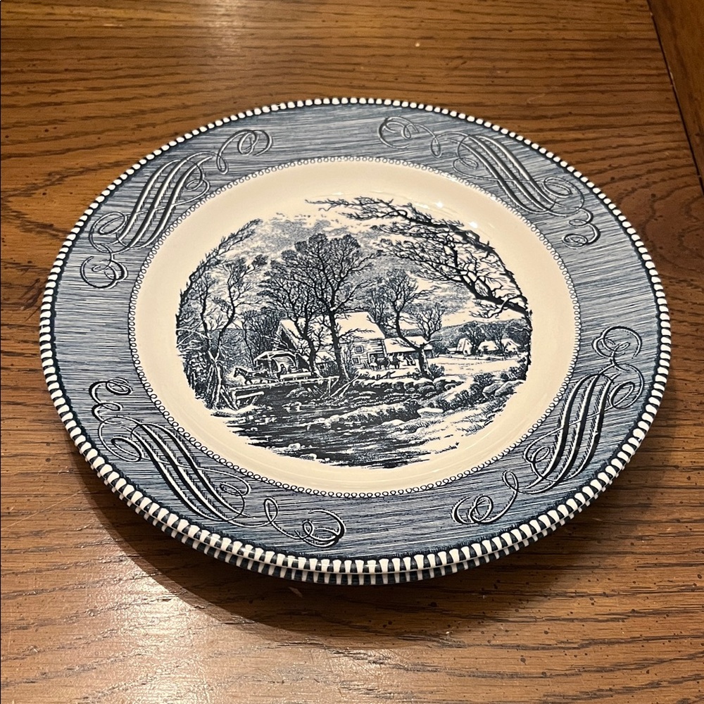 Royal China Currier‎ & Ives "The Old Grist Mill” plates